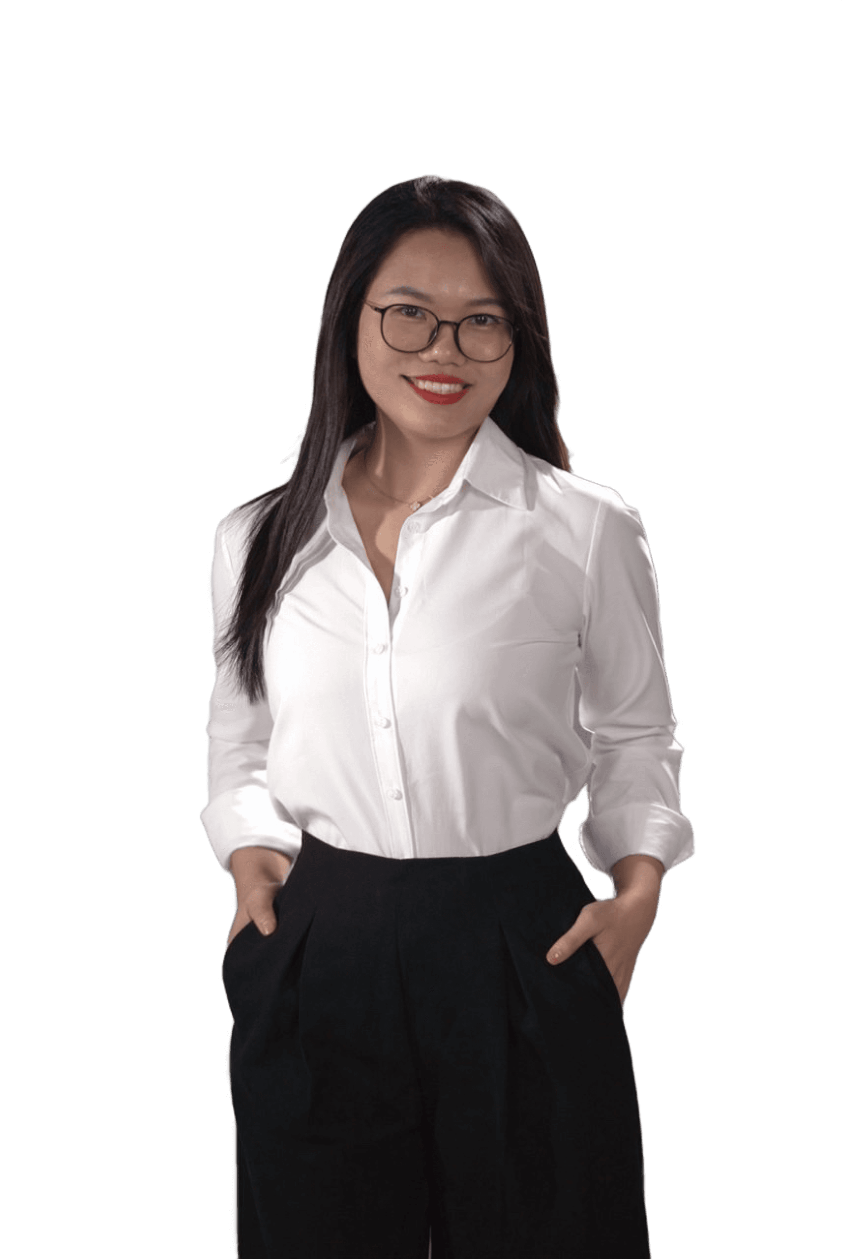 Profile photo of a woman with curly hair wearing an orange jacket